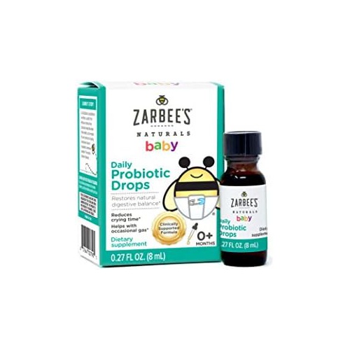  Zarbees Baby Probiotic Drops; Daily Digestive + Immune Support; Newborn Infants & Up; 0.27 Fl Oz