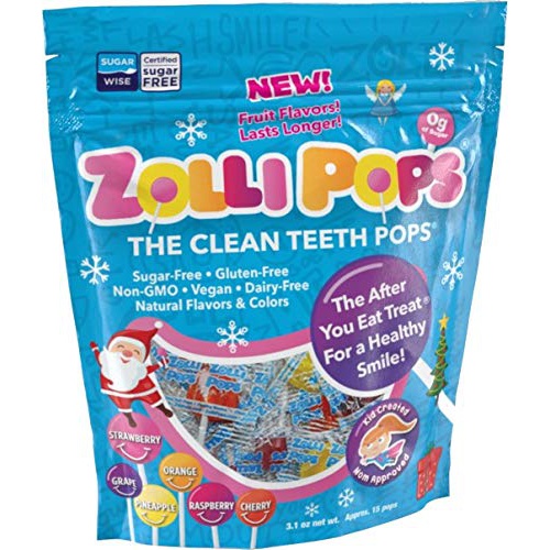  Zollipops - Holiday Variety Pack - Clean Teeth Lollipops, 3.1 Oz
