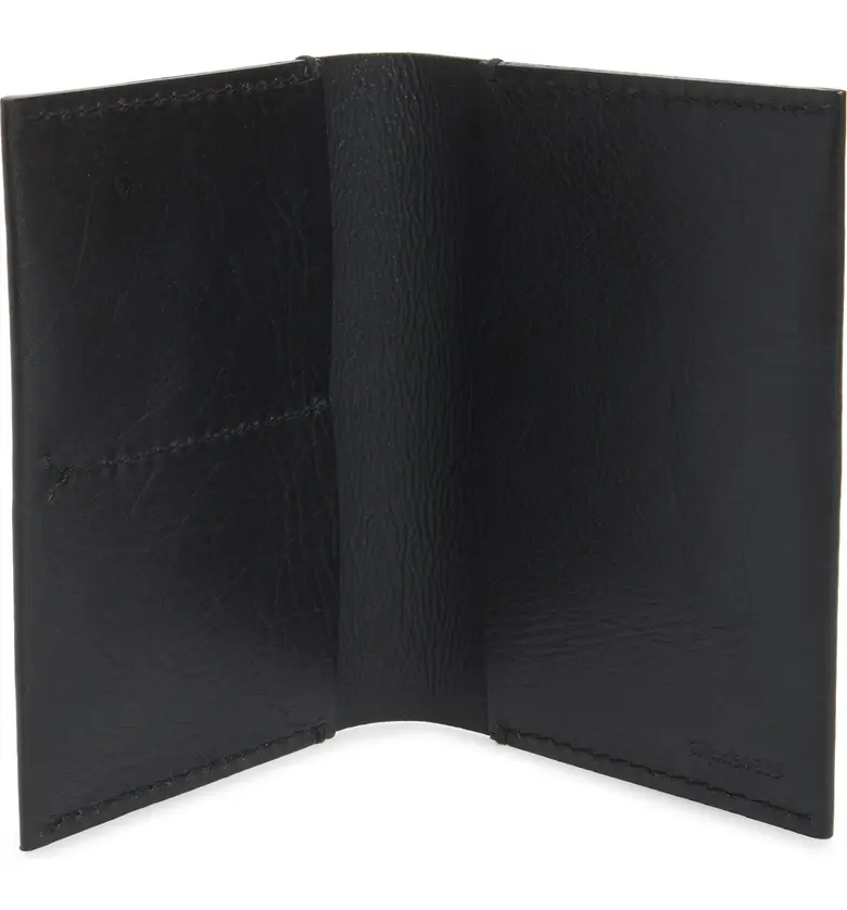 메이드웰 Madewell The Leather Passport Case_TRUE BLACK