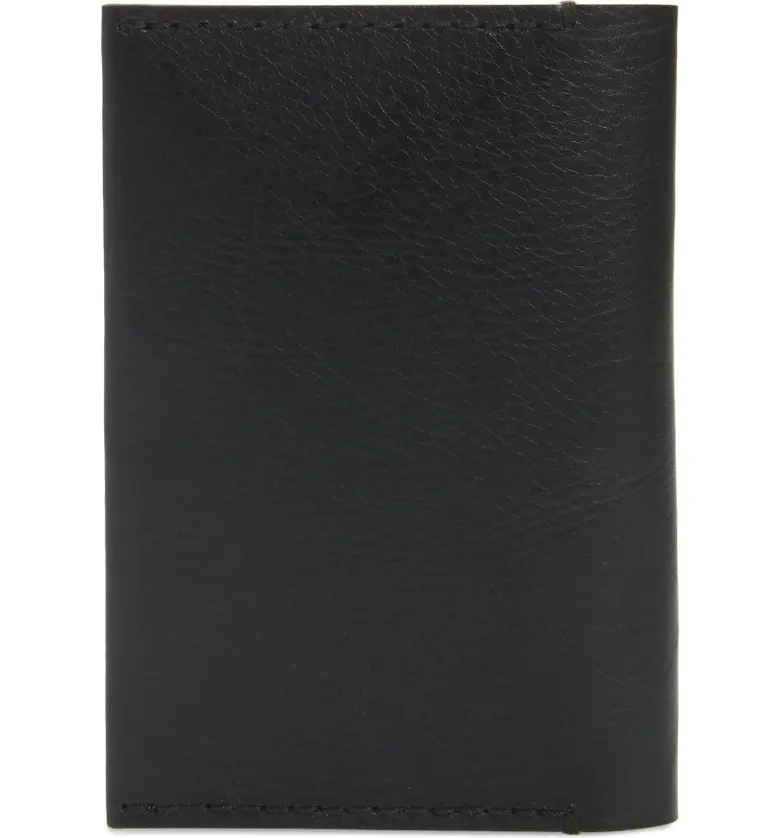 메이드웰 Madewell The Leather Passport Case_TRUE BLACK