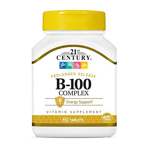  21st Century B 100 Complex Prolonged Release Caplets, 60 Count (Pack of 1)