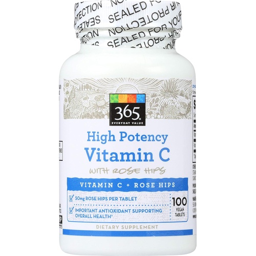  365 by Whole Foods Market, Vitamin C High Potency With Rosehips, 100 Tablets