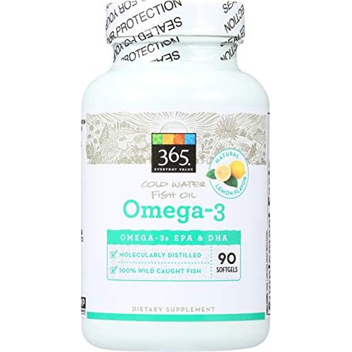 365 by Whole Foods Market, Omega 3 Lemon Flavored, 90 Softgels
