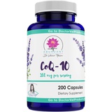 Abundant Life Wellness CoQ10 - Ubiquinone - 200 mg per Serving - 200 Veg Caps - Excellent Value - Brain Supplement, Supports Energy, Heart Supplement by Dr. Valerie Nelson