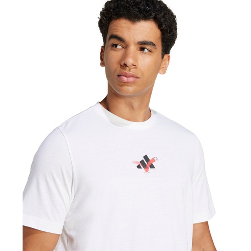 아디다스 Adidas Mens Happy Tennis T Shirt