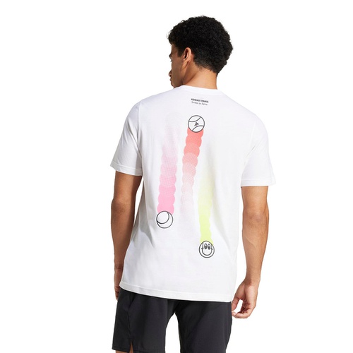 아디다스 Adidas Mens Happy Tennis T Shirt
