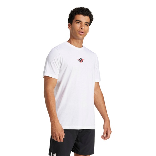 아디다스 Adidas Mens Happy Tennis T Shirt