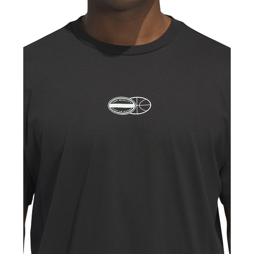 아디다스 Adidas Mens Pick Up Game Graphic Crewneck T Shirt