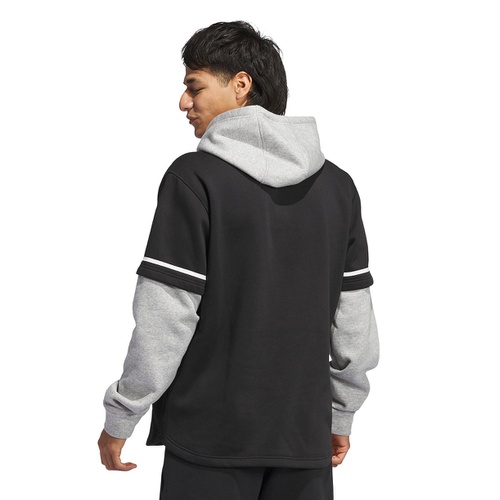 아디다스 Adidas Mens Branded Dugout Hooded T Shirt