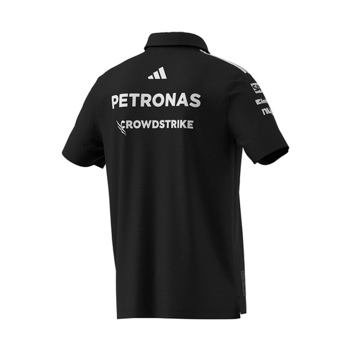 아디다스 Adidas Mens Black Mercedes AMG Petronas F1 Team Wear Polo Shirt