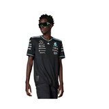 Adidas Mens Black Mercedes AMG Petronas F1 Team Driver Wear Authentic T Shirt