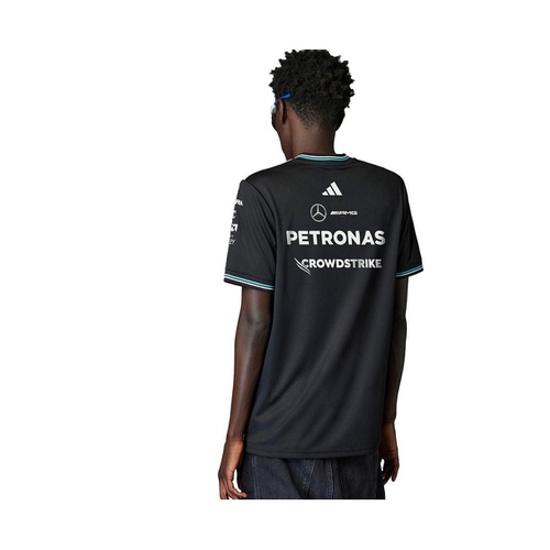 아디다스 Adidas Mens Black Mercedes AMG Petronas F1 Team Driver Wear Authentic T Shirt