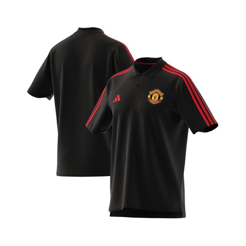 아디다스 Adidas Mens Black Manchester United DNA Polo
