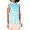 Womens adidas Golf Herringbone Stripe Polo Shirt