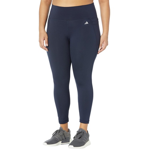 아디다스 Womens adidas Optime Stash Pocket High-Waisted 7/8 Tights