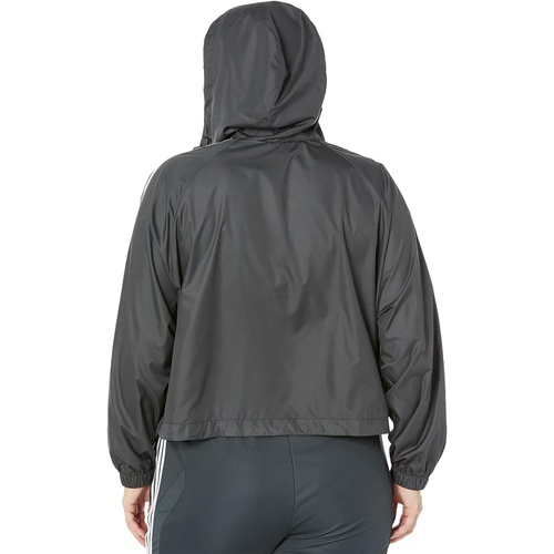 아디다스 Womens adidas Outdoor Plus Size BSC 3-Stripes Wind Jacket