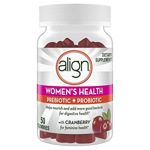  Align Womens Health, Prebiotic + Probiotic, with Cranberry for Feminine Health, Help Nourish & Add Good Bacteria for Digestive Health, 50 Gummies