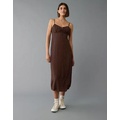 AE Ruched Midi Slip Dress