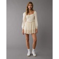 AE Long-Sleeve Sweetheart Mini Dress