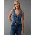 AE Denim Bow Tie Vest
