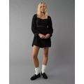 AE Long-Sleeve Fit & Flare Mini Dress