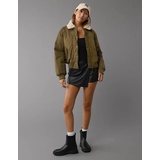 AE Oversized Sherpa Collar Bomber Jacket