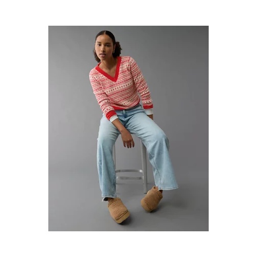 아메리칸이글 AE Whoa So Soft Shrunken V-Neck Sweater