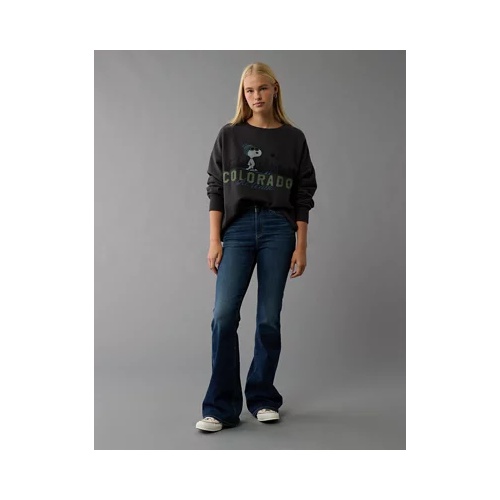 아메리칸이글 AE Oversized Snoopy Holiday Graphic Sweatshirt