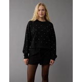 AE Embellished Cropped Crew Neck Sweatshirt