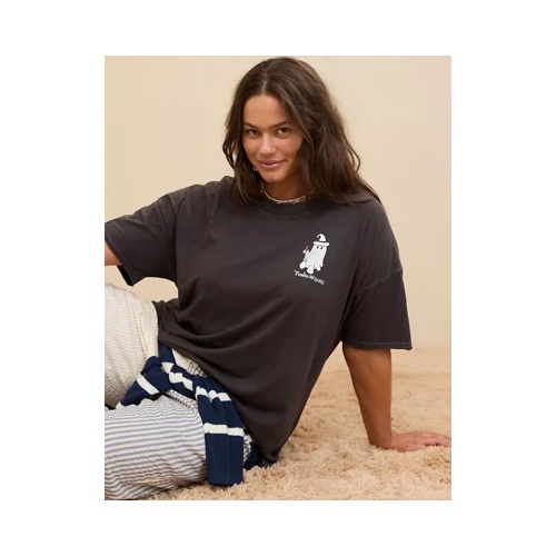 아메리칸이글 Aerie Oversized Halloween Graphic Boyfriend T-Shirt