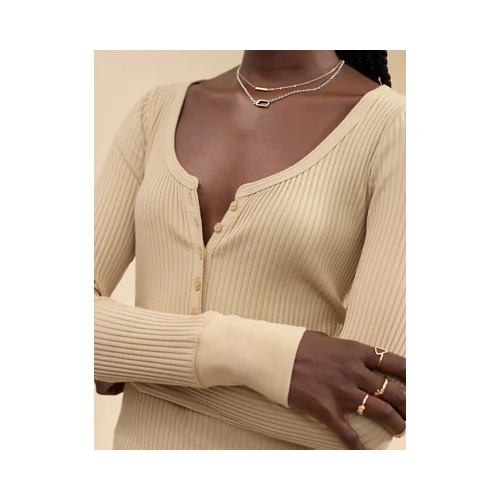 아메리칸이글 Aerie Essential Henley Layering T-Shirt
