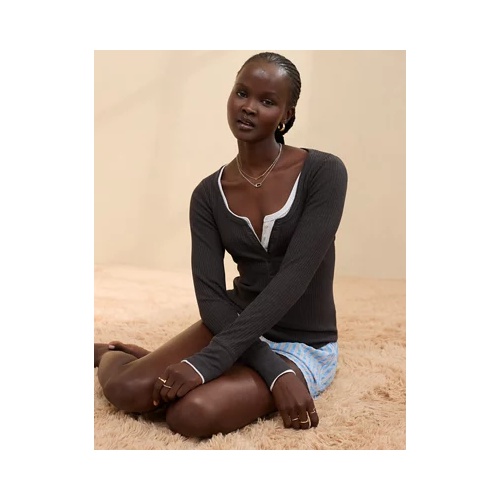 아메리칸이글 Aerie Essential Henley Layering T-Shirt