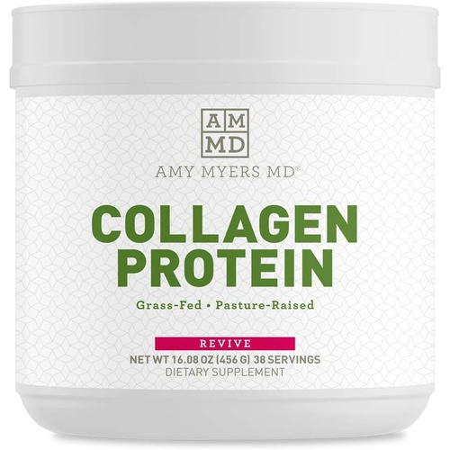  Amy Myers MD Grass Fed Collagen Powder Unflavored by Dr. Amy Myers (16 oz) - Collagen Peptides Protein Powder, Non-GMO, Gluten Free, Keto Friendly - Supports Hair, Skin, Nails, Bone & Joint Hea