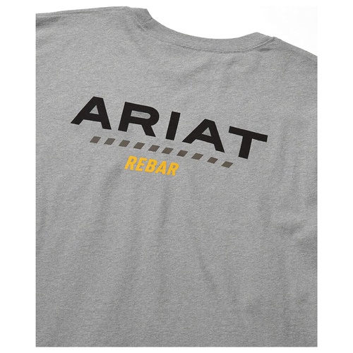 애리엇 Ariat Mens Rebar Cottonstrong Short Sleeve Logo Crewwork Utility Tee Shirt