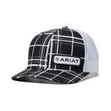 Ariat R112 Plaid with Offset Patch Snapback
