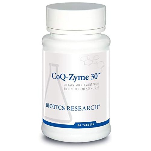  BIOTICS Research CoQZyme 30 Milligram of emulsified coenzyme Q10 CoQ10. Supplies Superoxide dismutase and catalase, Two Important antioxidants.