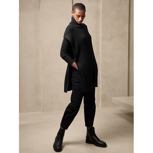 바나나리퍼블릭 bananarepublic Mock-Neck Knit Poncho
