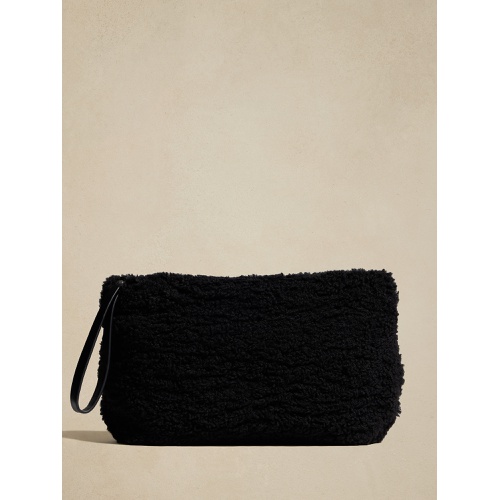 바나나리퍼블릭 bananarepublic Faux Shearling Pouch Wristlet