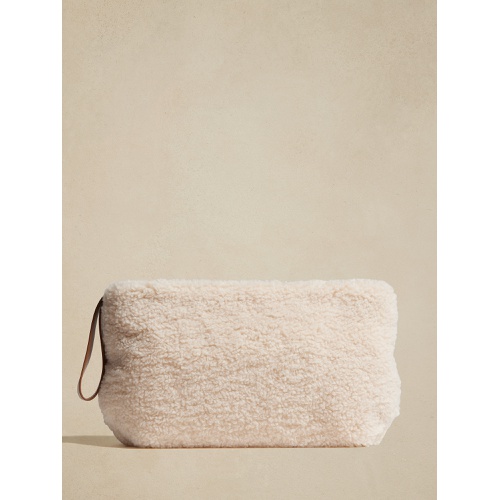 바나나리퍼블릭 bananarepublic Faux Shearling Pouch Wristlet