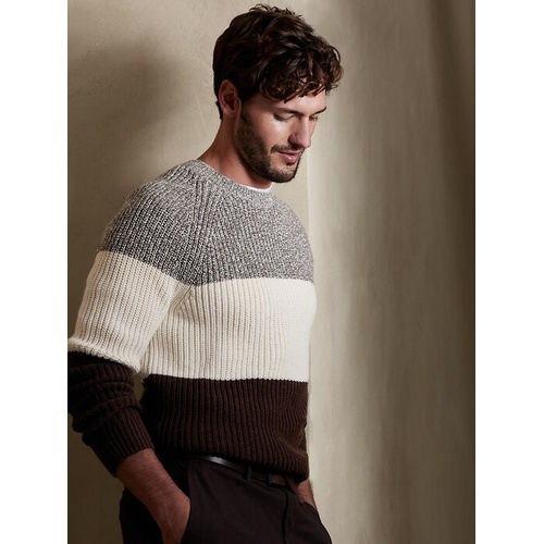 바나나리퍼블릭 bananarepublic Marled Colorblock Sweater