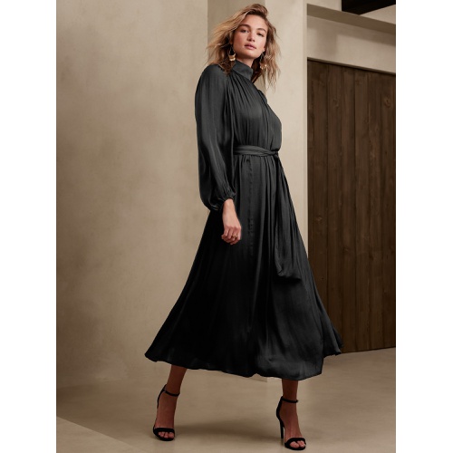 바나나리퍼블릭 bananarepublic Slit-Back Maxi Dress