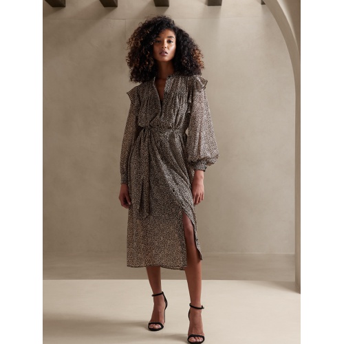 바나나리퍼블릭 bananarepublic Flutter Midi Shirtdress