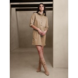 bananarepublic Ruffle-Neck Mini Shirtdress