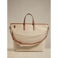 bananarepublic Leather Trim Canvas Tote