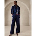 bananarepublic High-Rise Linen-Blend Pant
