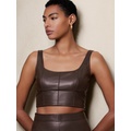 bananarepublic Cropped Vegan Leather Bustier