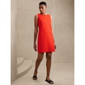 Linen-Cotton A-Line Mini Dress