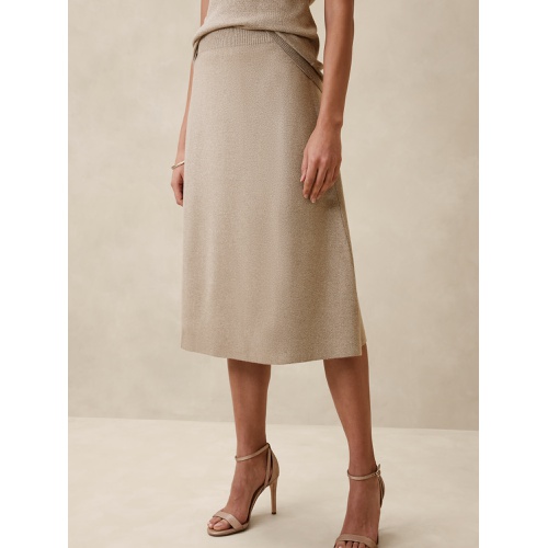 바나나리퍼블릭 Lurex Midi Sweater Skirt