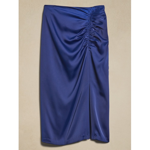 바나나리퍼블릭 Shirred-Waist Midi Skirt