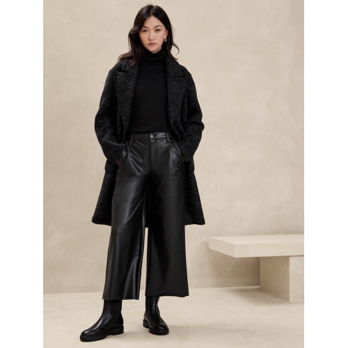 바나나리퍼블릭 Vegan Leather Wide-Leg Crop Pant